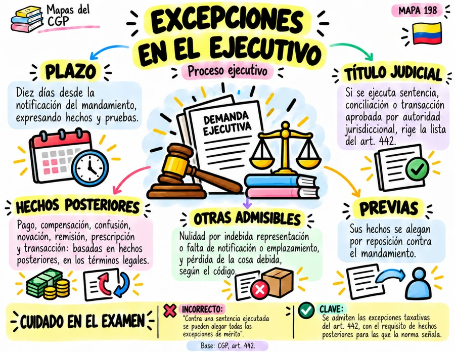 Excepciones en el ejecutivo
