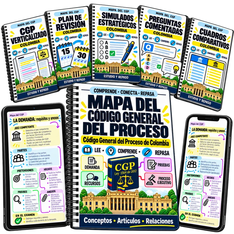 Mapa del Código General del Proceso con los 5 bonos